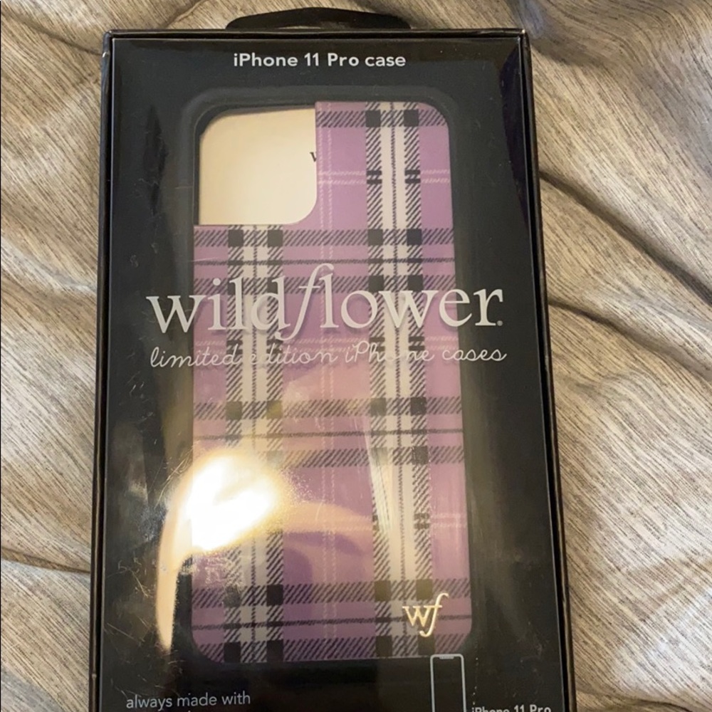 Iphone 11 pro light purple plaid case